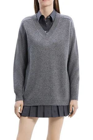 THEORY Karenia Wool Cashmere V Neck Sweater