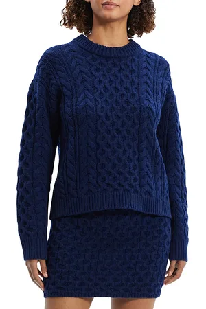 THEORY Wool Cashmere Aran Knit Sweater