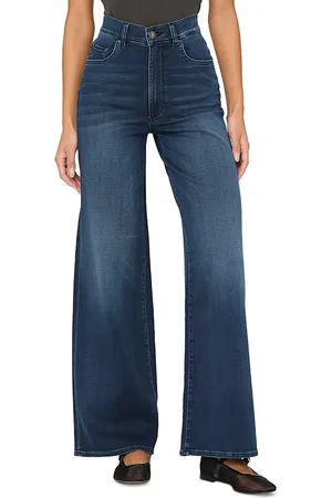 DL1961 DL Softwear Hepburn Wide Leg High Rise Jeans in