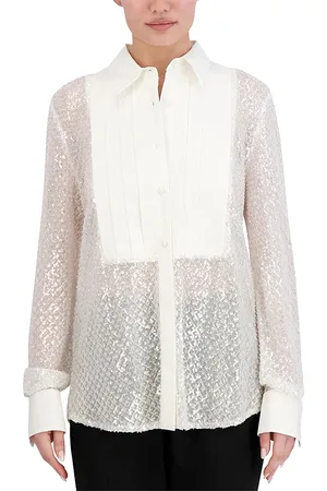 BCBG Max Azria Embellished Tuxedo Shirt