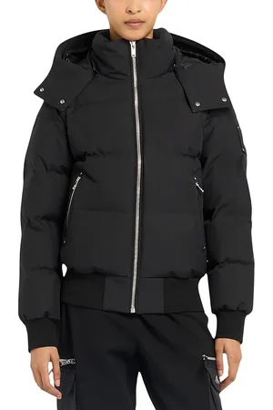Moose Knuckles Cloud Shearling Trim Down Bomber Jacket