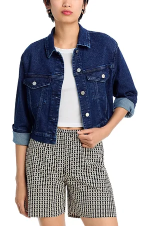 Aqua Cropped Denim Jacket