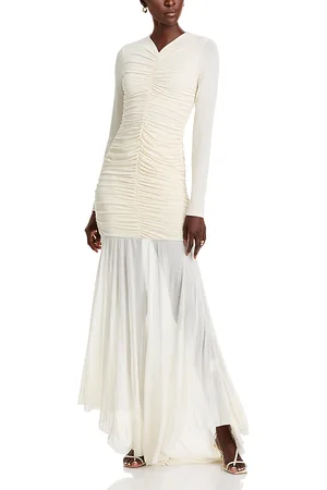 A.L.C. A. l.c. Fawn Ruched Mesh Maxi Dress