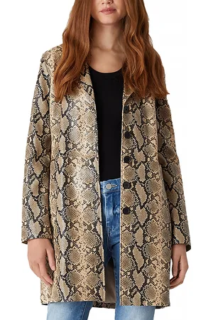 BLANK NYC Faux Snakeskin Trench Coat