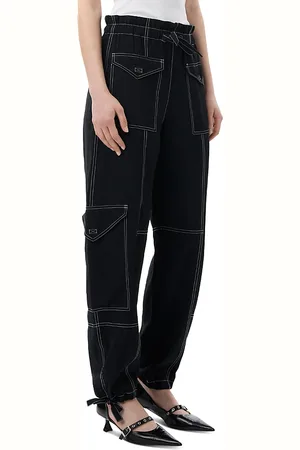 Ganni Drawstring Cargo Pants