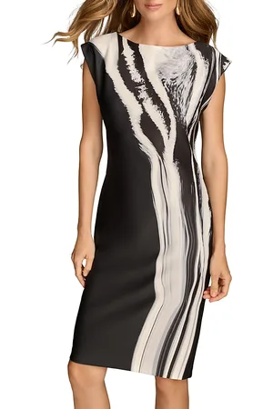 DKNY Extended Shoulder Sheath Dress