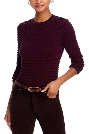 Frame Smocked Crewneck Top