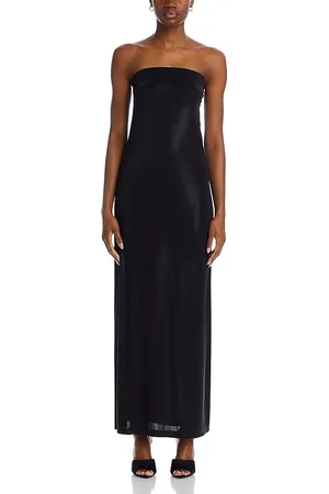 Norma Kamali Strapless Side Slit Gown