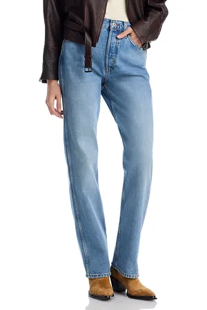 RE/DONE 90s Cotton High Rise Loose Wide Leg Jeans in