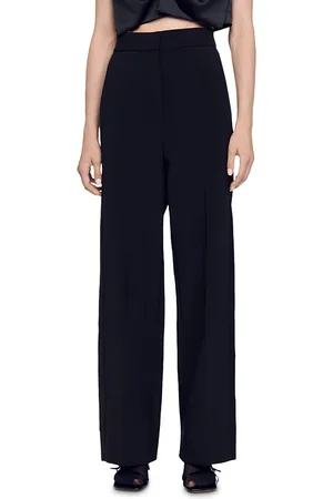 Sandro Chic Satin Stripe Pants