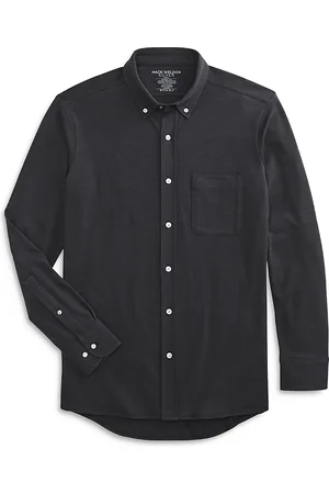 MACK WELDON Silver Supima Cotton Blend Button Down Shirt