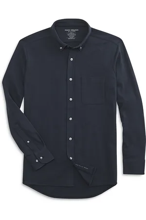 MACK WELDON Silver Supima Cotton Blend Button Down Shirt