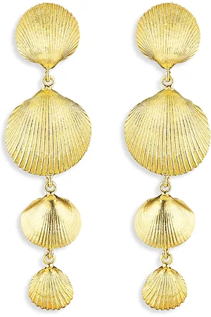 Cadar 18K Yellow Shell Drop Earrings