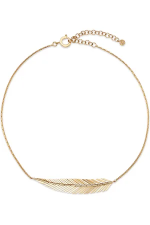 Cadar 18K Yellow Feather Collar Necklace, 15-18