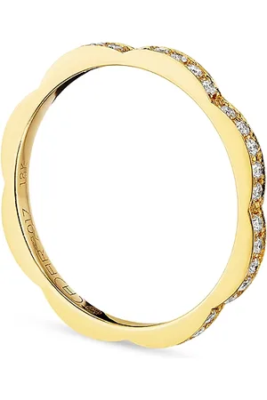 Cadar 18K Yellow Triplet Thin Stacking Ring with Diamonds, 0.34 ct. t. w.