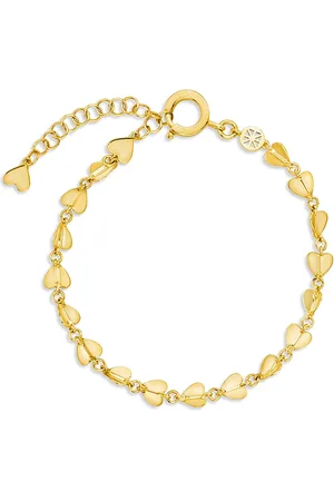 Cadar 18K Yellow Endless Wings of Love, Folded Heart Link Bracelet