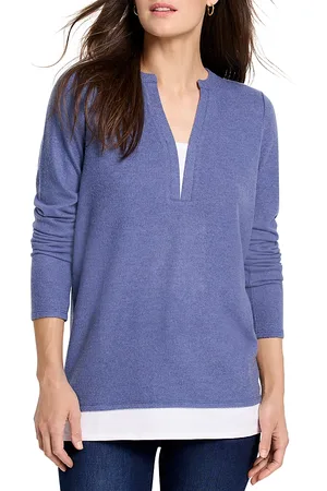 NZT by NIC+ZOE Cozy Mixed Media Layered Top