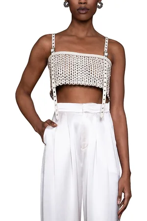 NONchalant Label Leather Tank Crop Top