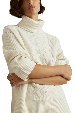 Reiss Carina Cable Roll Neck Sweater
