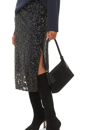 Whistles Petite Floral Sequined Midi Skirt