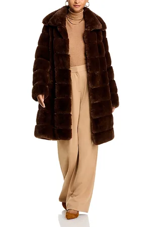 Adrienne Landau Faux Fur Coat