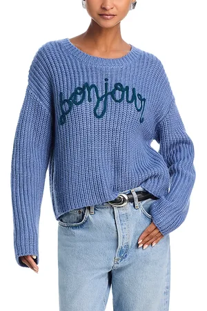 Cinq A Sept Bonjour Embroidered Sweater