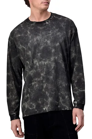 RAG&BONE Cliff Washed Printed Long Sleeve Tee