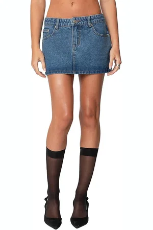 Edikted Chiara Denim Micro Skirt