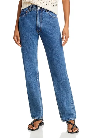 RE/DONE The Mel High Rise Straight Jeans in