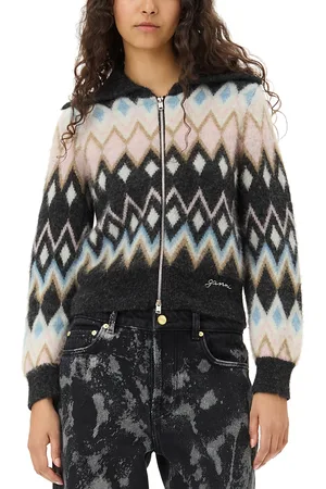 Ganni Multicolor Fine Brushed Cardigan