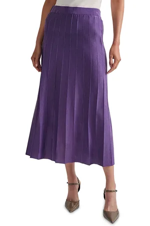 Misook A Line Tonal Rib Knit Maxi Skirt