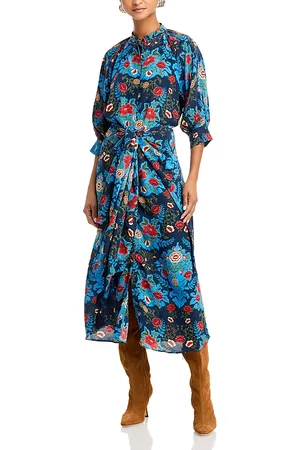Farm Rio Arabesque Floral Tie Front Dress