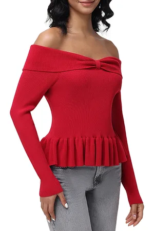 525 America Morgan Off-the-Shoulder Sweater