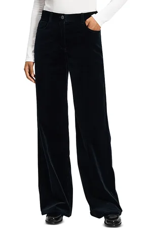 THEORY 5 Pocket High Rise Stretch Straight Leg Velvet Jeans in