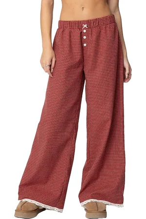 Edikted Dakota Plaid Pants