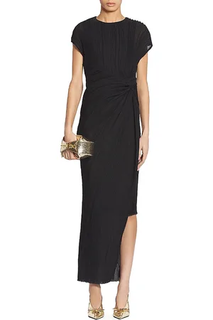 Lanvin Asymmetrical Pleated Dress