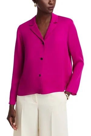 THEORY Silk Button Up Blouse