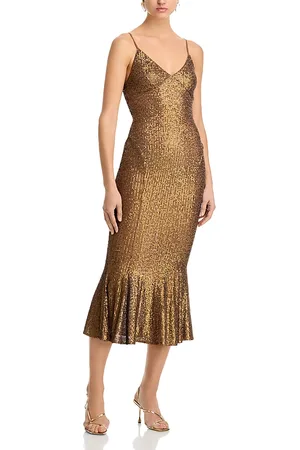 Norma Kamali Sequin Fishtail Midi Dress