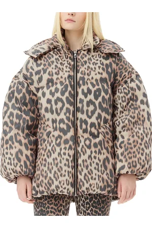 Ganni Leopard Puffer Down Jacket