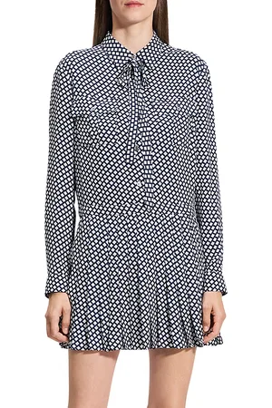 THEORY Square Print Mini Dress