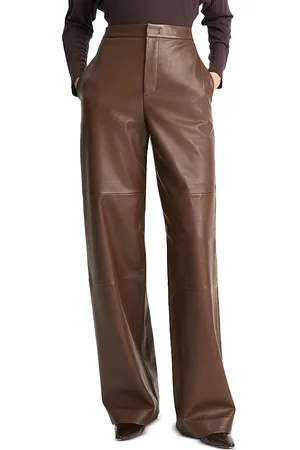Vince Leather Wide Leg Pants
