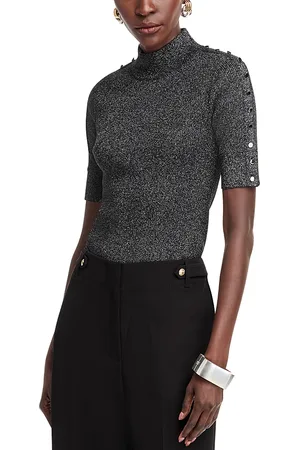 ELIE TAHARI The Samantha Mock Neck Sweater
