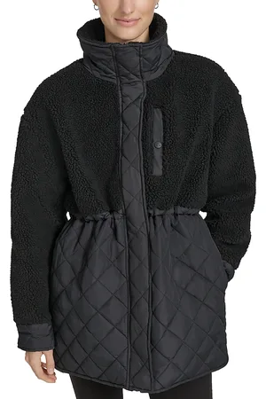 Marc Jacobs Ladies Mixed Media Faux Sherpa & Quilted Jacket