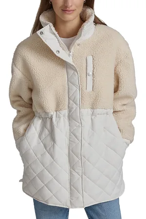 Marc Jacobs Ladies Mixed Media Faux Sherpa & Quilted Jacket