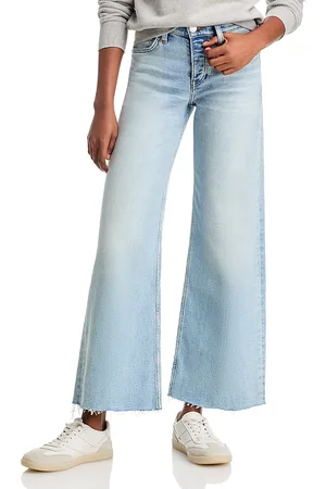 RE/DONE Mid Rise Wide Leg Ankle Jeans in