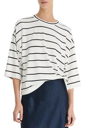 Vince Striped Wide Sleeve Tee