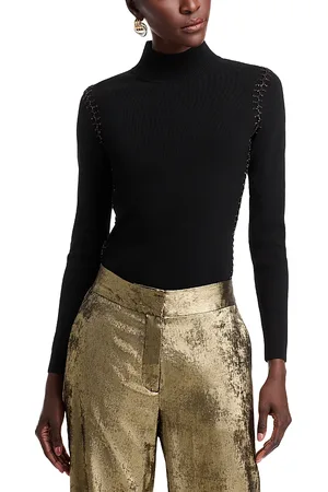 ELIE TAHARI The Azure Mock Neck Sweater