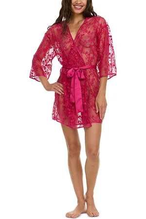 Flora Nikrooz Meg Embroidered Wrap Robe