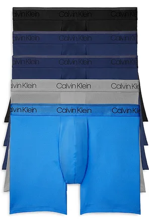 Calvin Klein Microfiber Stretch Wicking Boxer Briefs, Pack of 5