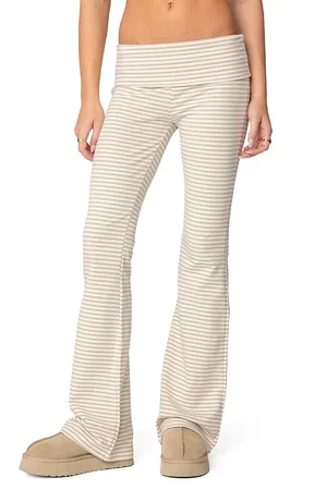 Edikted Kaeli Stripey Flared Leggings